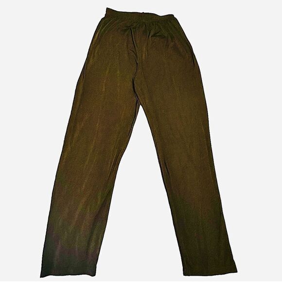 Shimmery Black Impressions Lifestyle Pull on elastic waist Pants size Small. - Picture 1 of 7
